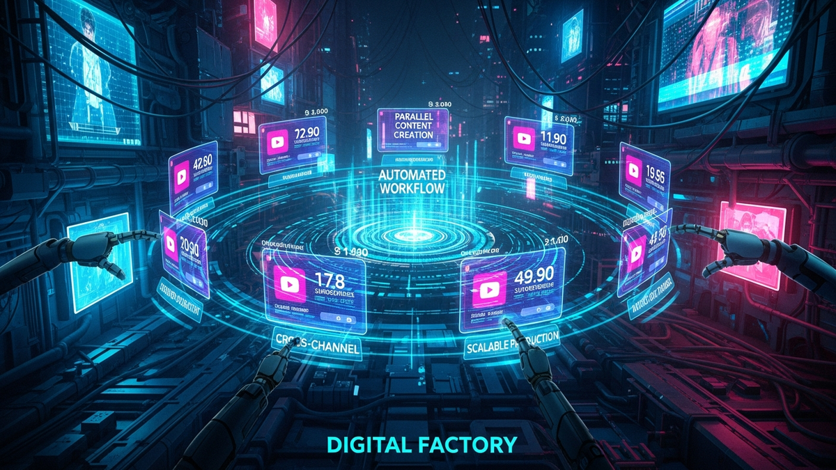 How to Build a 'Digital Factory' of 10 YouTube Channels in Parallel